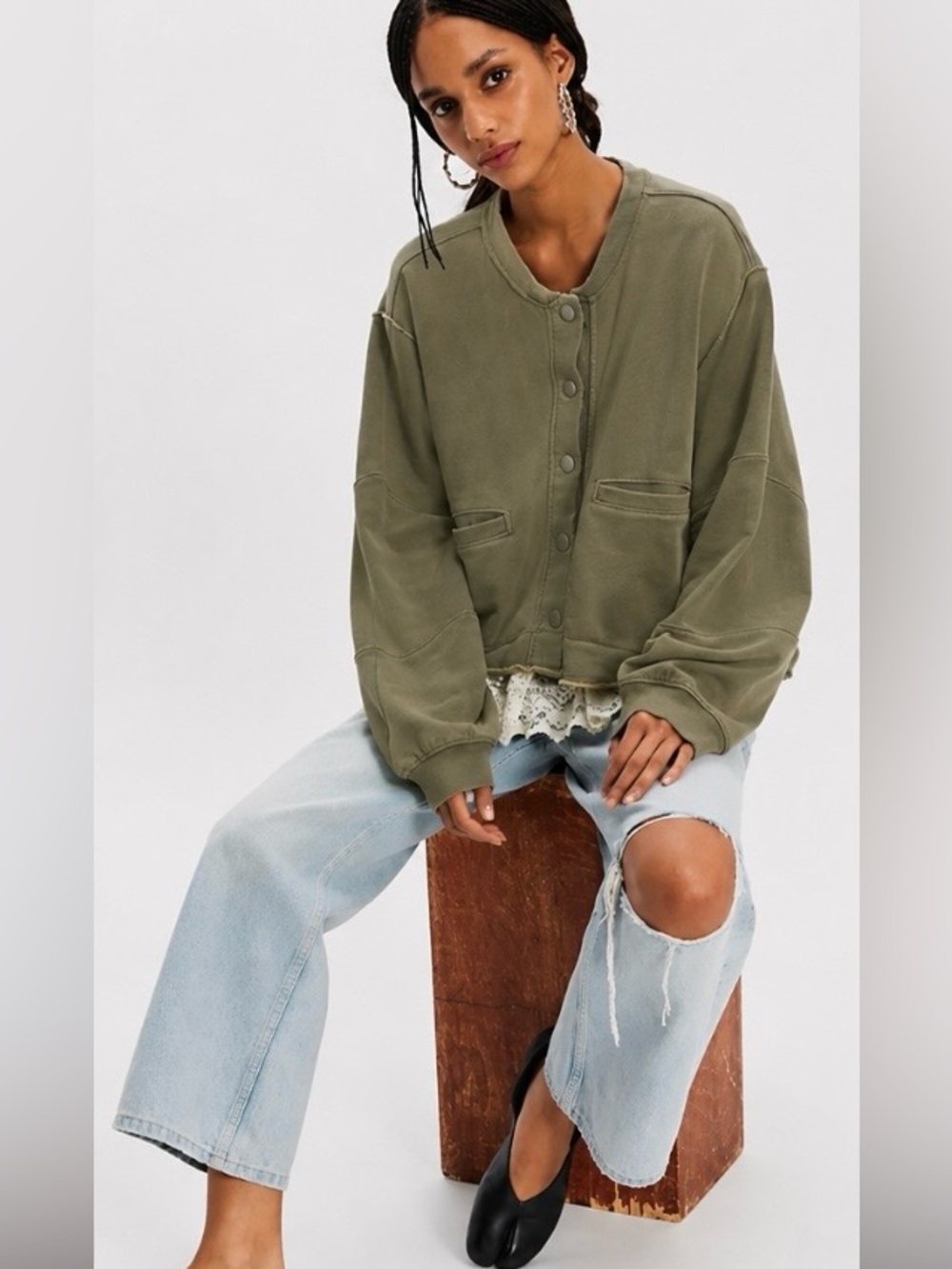 NWT Free People Jackie Workwear Cardi